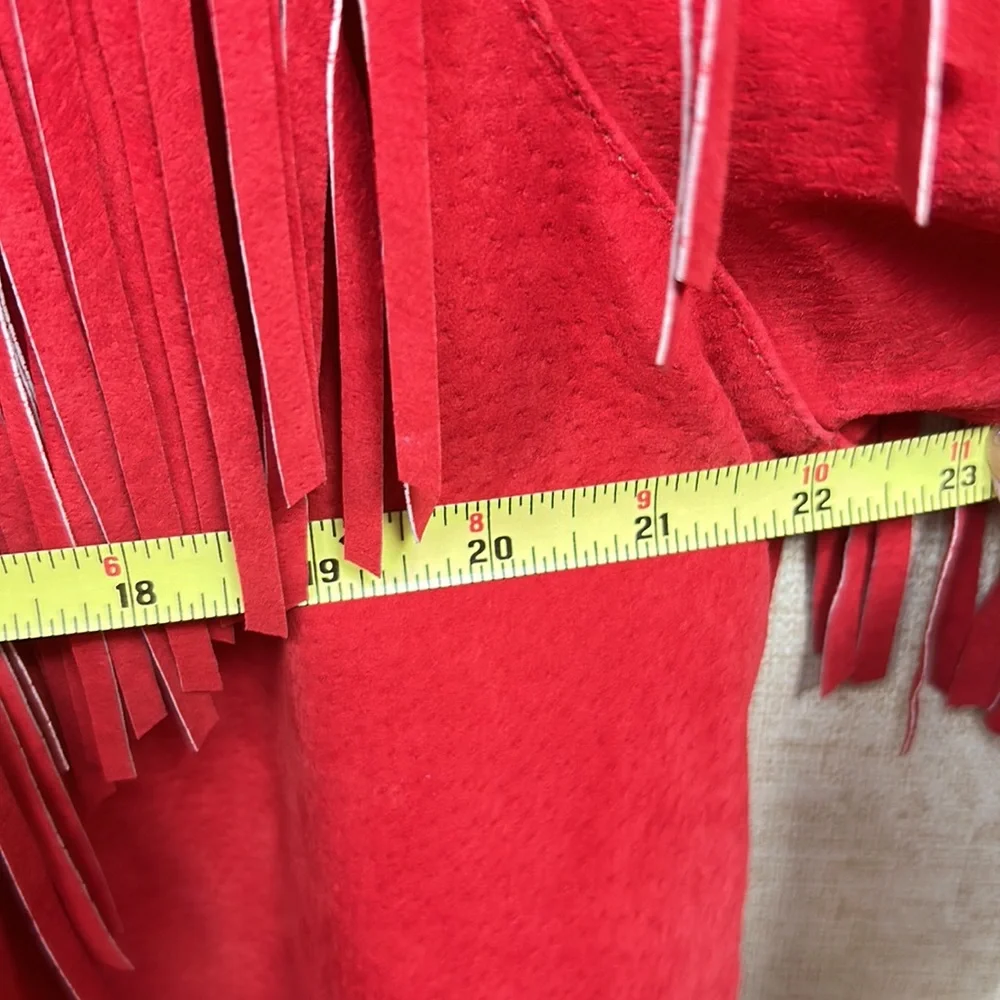 Excelled Collection Medium Red Embroidered Jacket - Picture 7 of 8